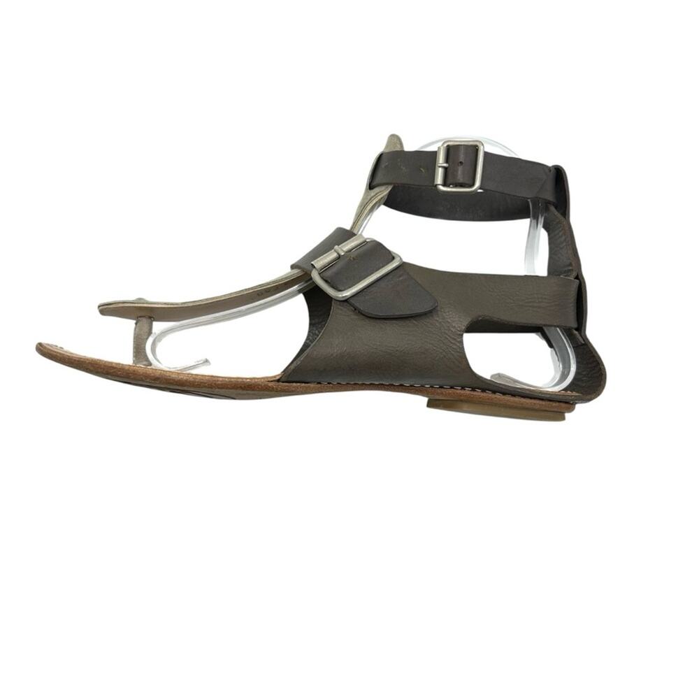 Attilio Giusti Leombruni Sandals Velour Stone EU39 = US Size 8.5 Made in Italy - Picture 11 of 12
